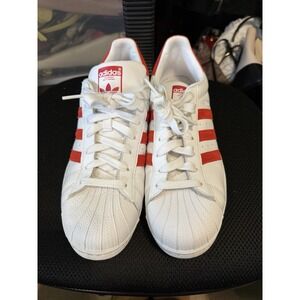 Adidas Superstar Men's White/Red Size 10